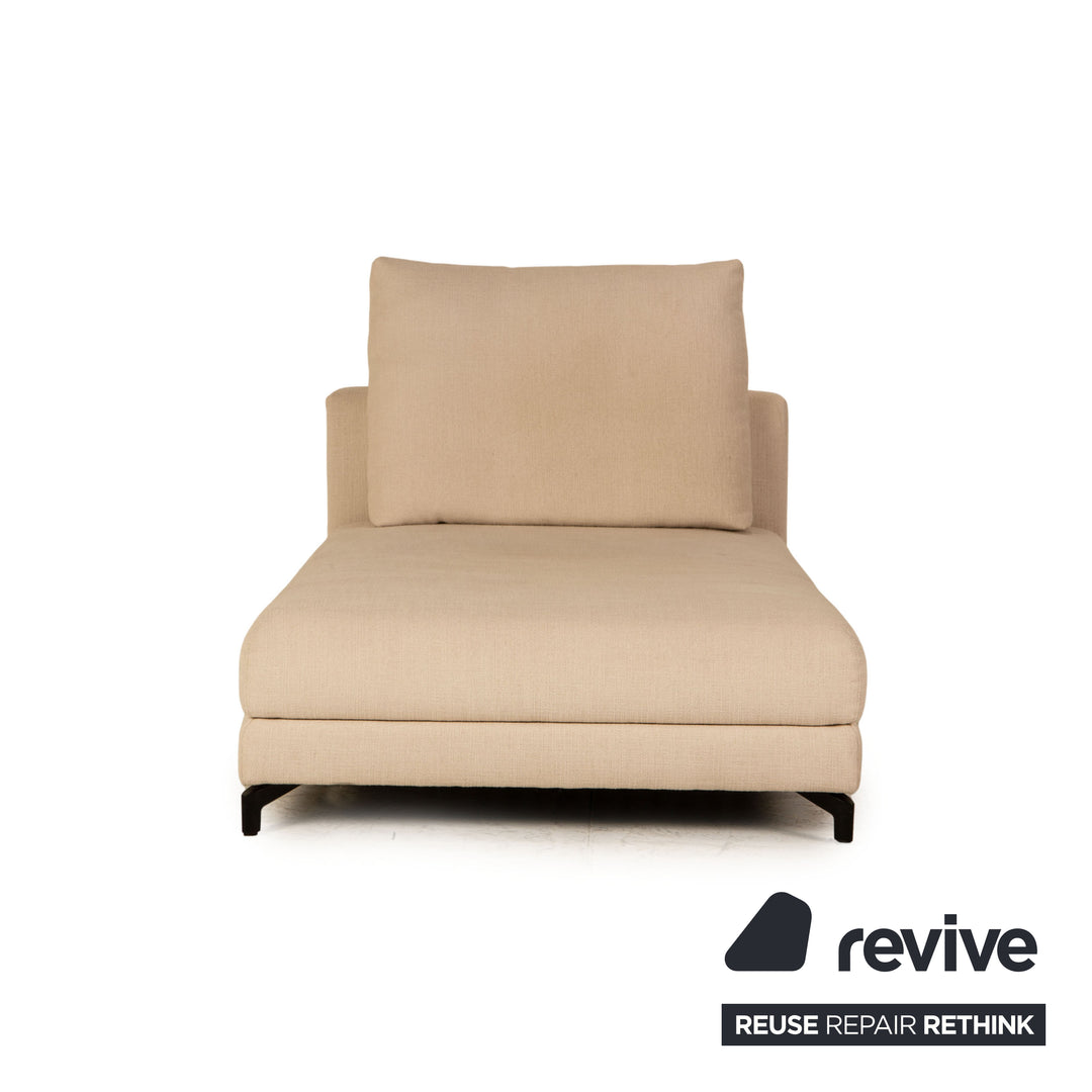 Rolf Benz Nuvola fabric lounger beige cream chaise lounge