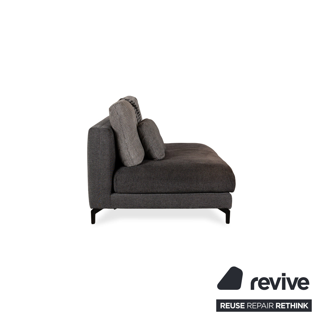 Rolf Benz Nuvola Fabric Lounger Gray