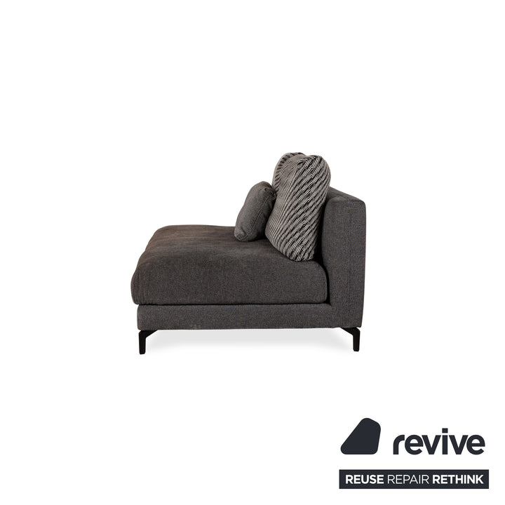 Rolf Benz Nuvola chaise longue en tissu gris