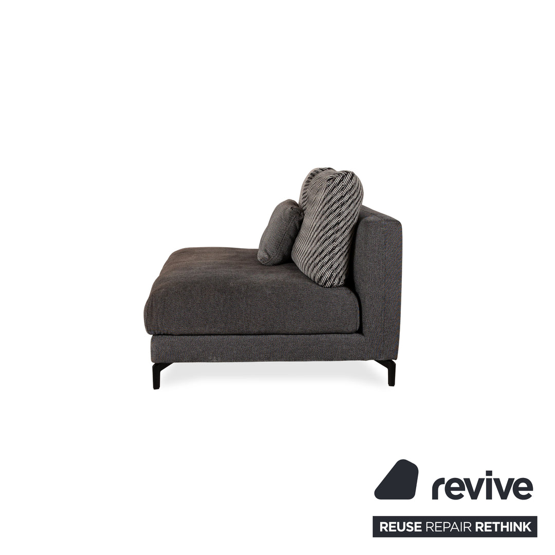 Rolf Benz Nuvola Fabric Lounger Gray