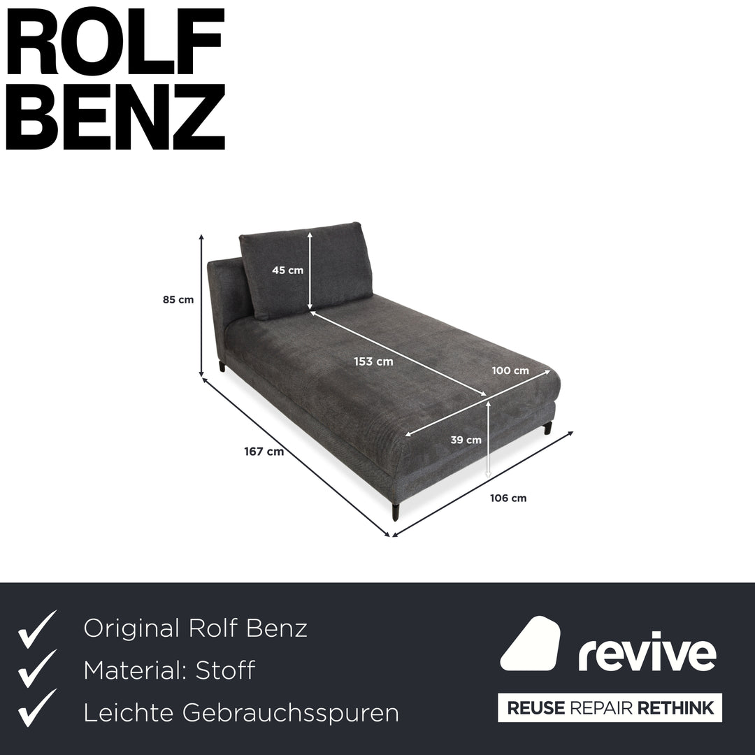 Rolf Benz Nuvola Stoff Liege Grau Daybed