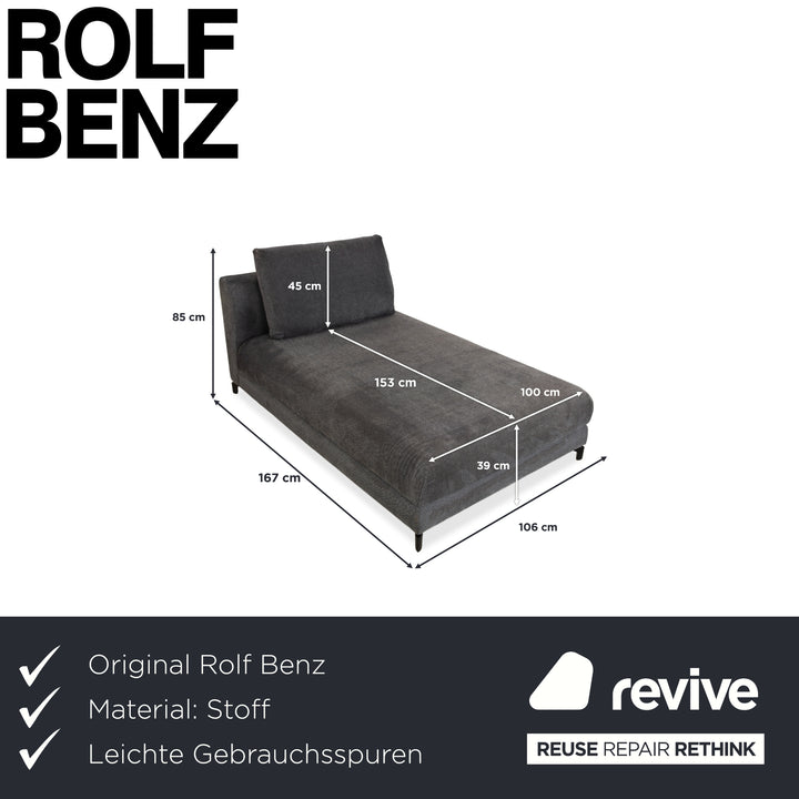 Rolf Benz Nuvola Stoff Liege Grau Daybed