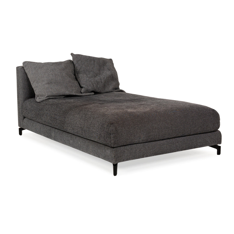 Rolf Benz Nuvola Fabric Lounger Grey Black Daybed