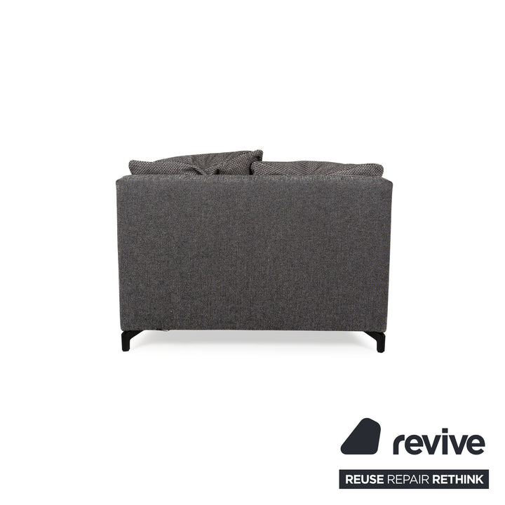 Rolf Benz Nuvola Fabric Lounger Grey Black Daybed