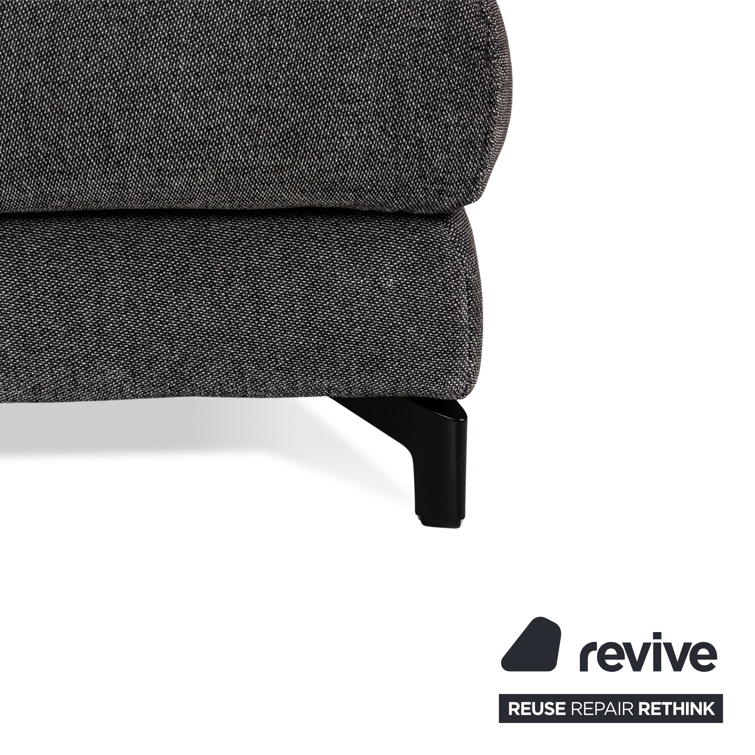 Rolf Benz Nuvola Fabric Lounger Grey Black Daybed