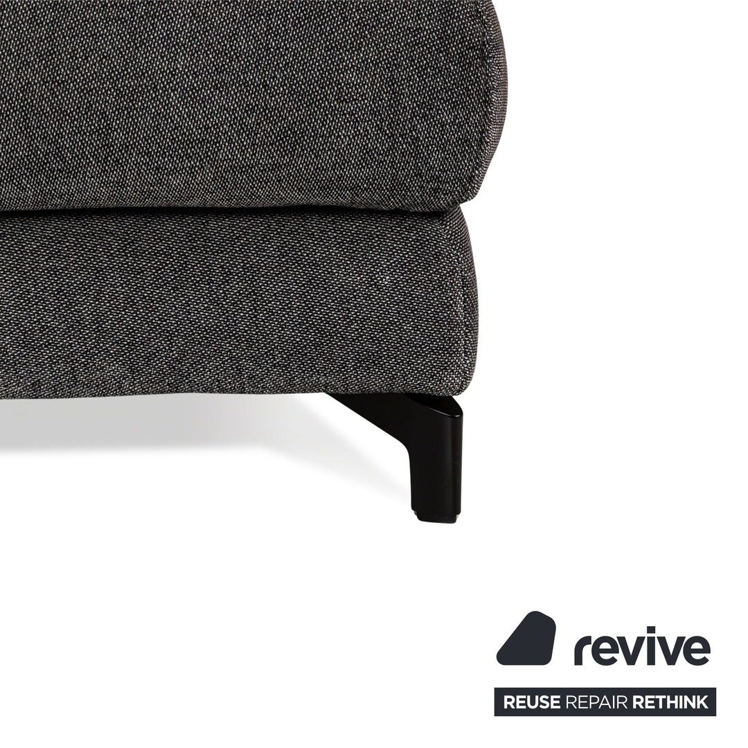 Rolf Benz Nuvola Fabric Lounger Grey Black Daybed