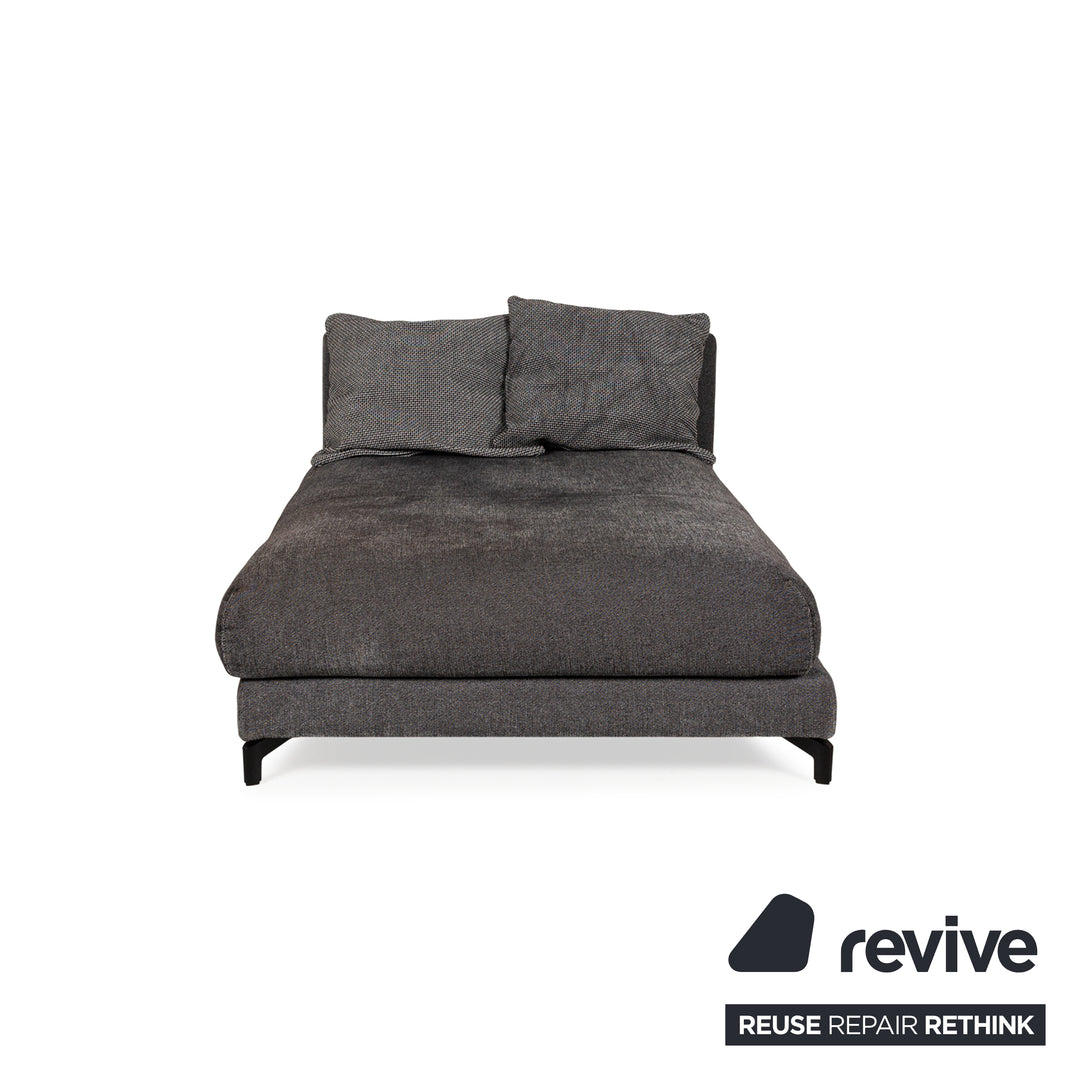Rolf Benz Nuvola Fabric Lounger Grey Black Daybed