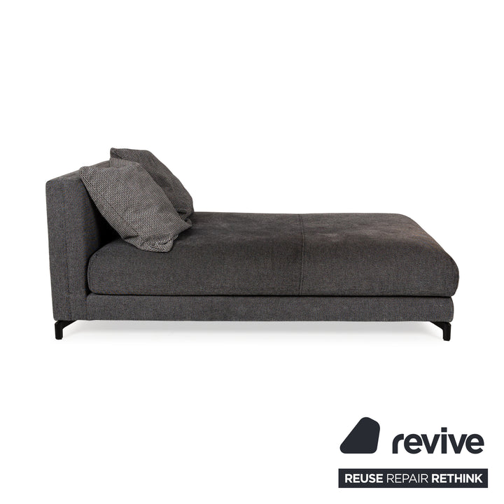 Rolf Benz Nuvola Fabric Lounger Grey Black Daybed