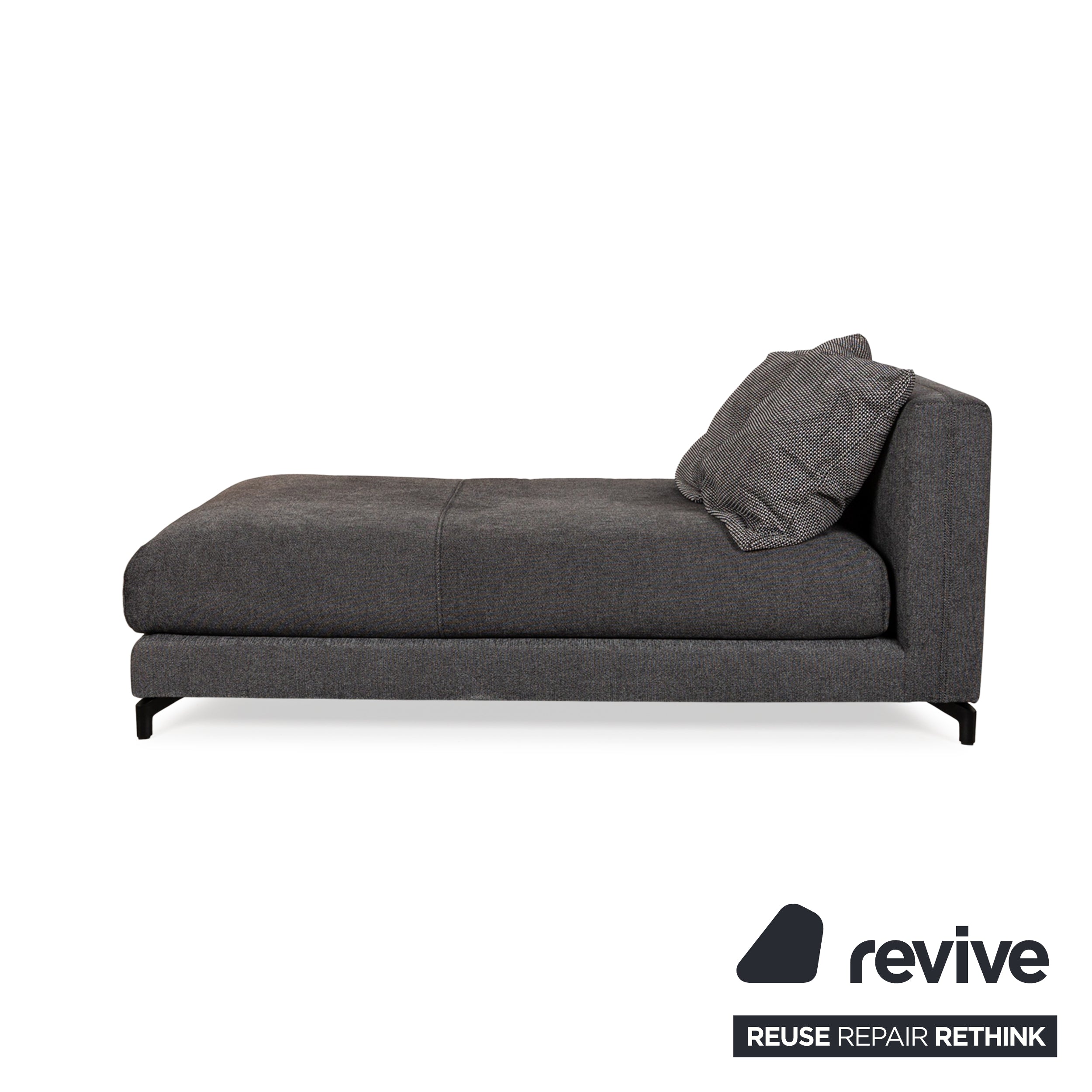 Rolf Benz Nuvola Fabric Lounger Grey Black Daybed