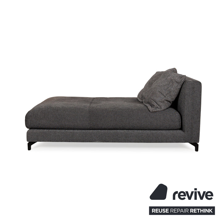 Rolf Benz Nuvola Fabric Lounger Grey Black Daybed