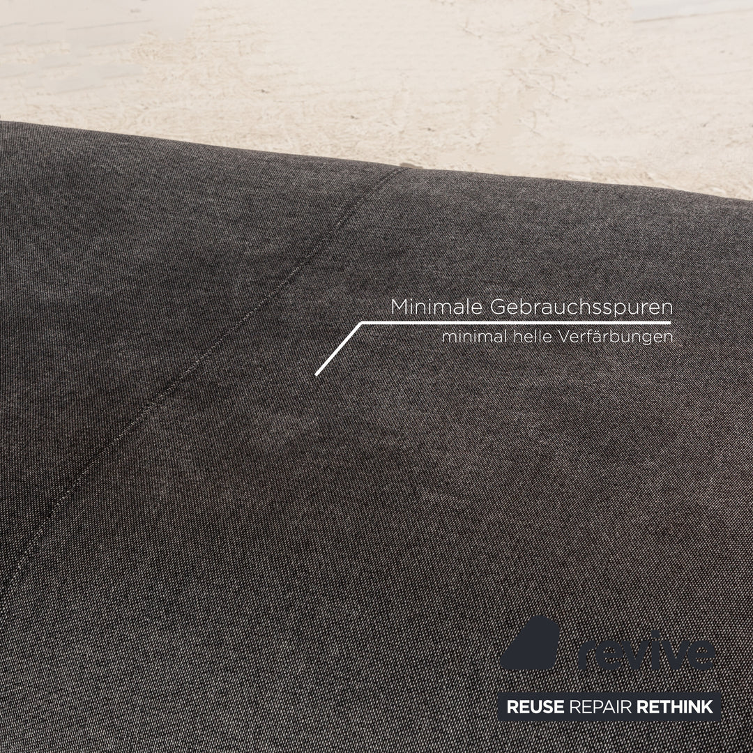 Rolf Benz Nuvola Fabric Lounger Grey Black Daybed