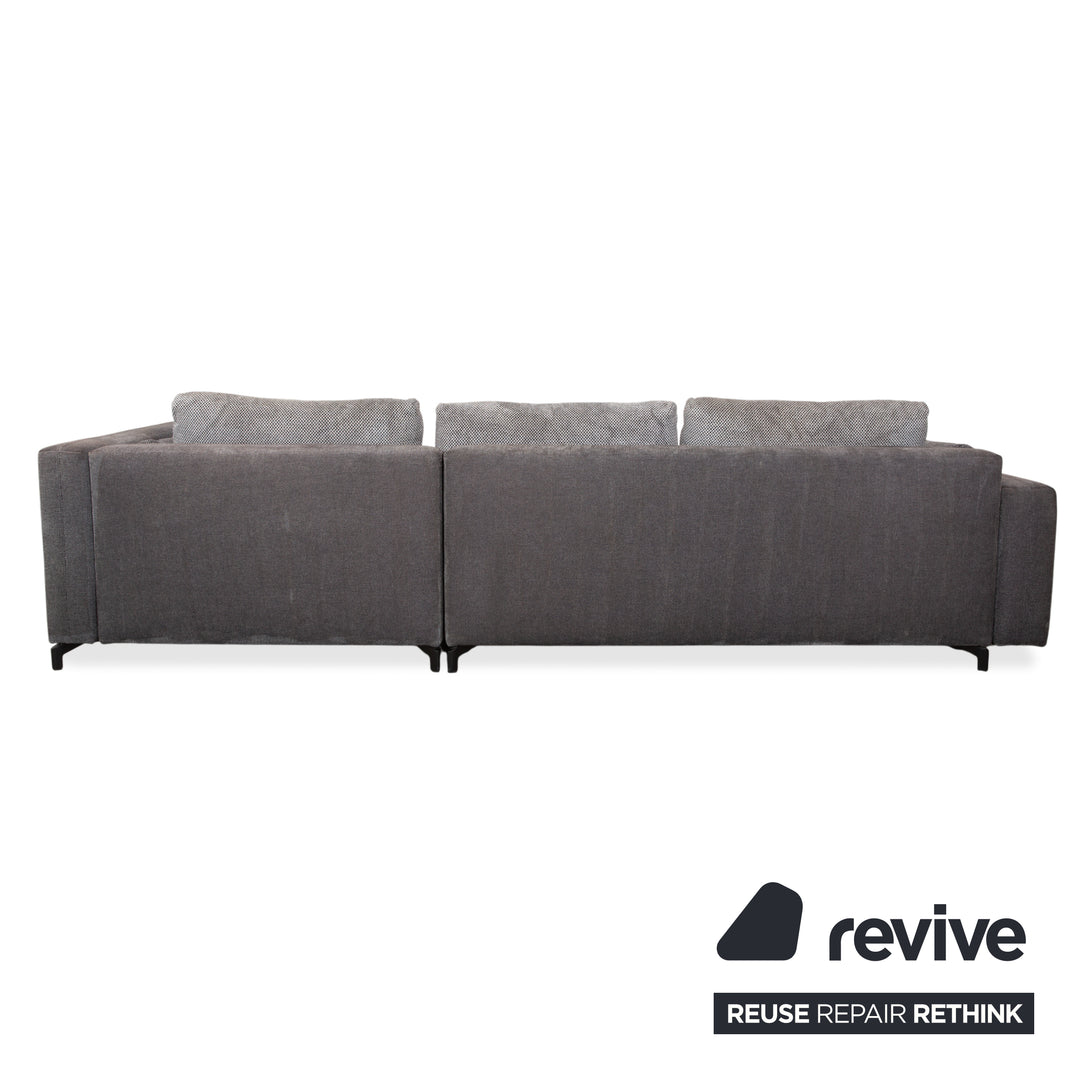 Rolf Benz Nuvola fabric four-seater grey anthracite sofa couch