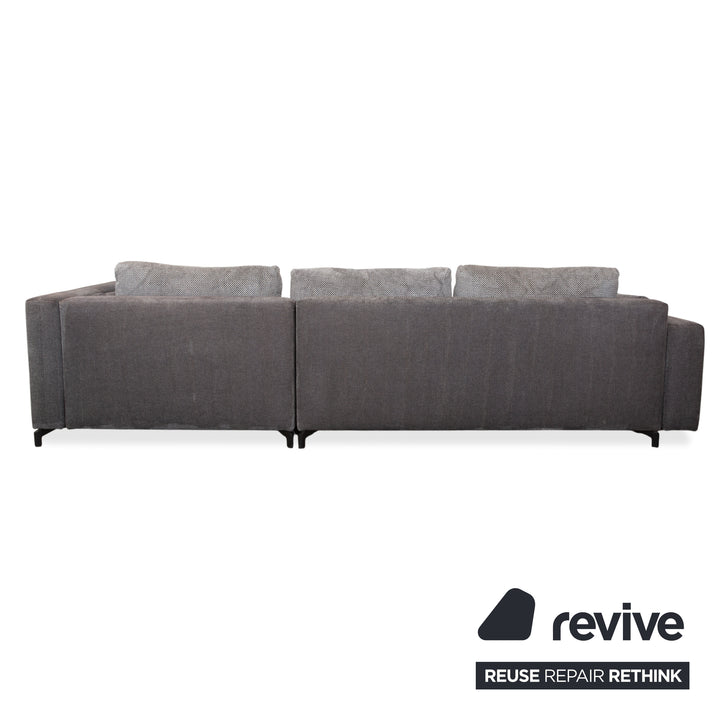 Rolf Benz Nuvola fabric four-seater grey anthracite sofa couch