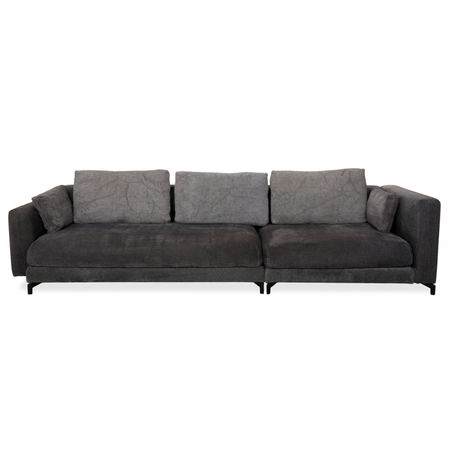 Rolf Benz Nuvola Stoff Viersitzer Grau Anthrazit Sofa Couch