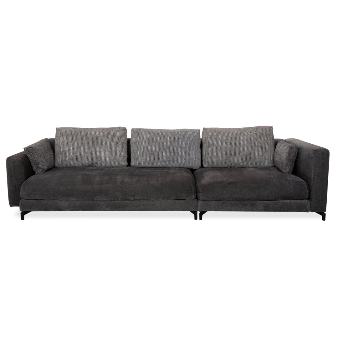 Rolf Benz Nuvola fabric four-seater grey anthracite sofa couch