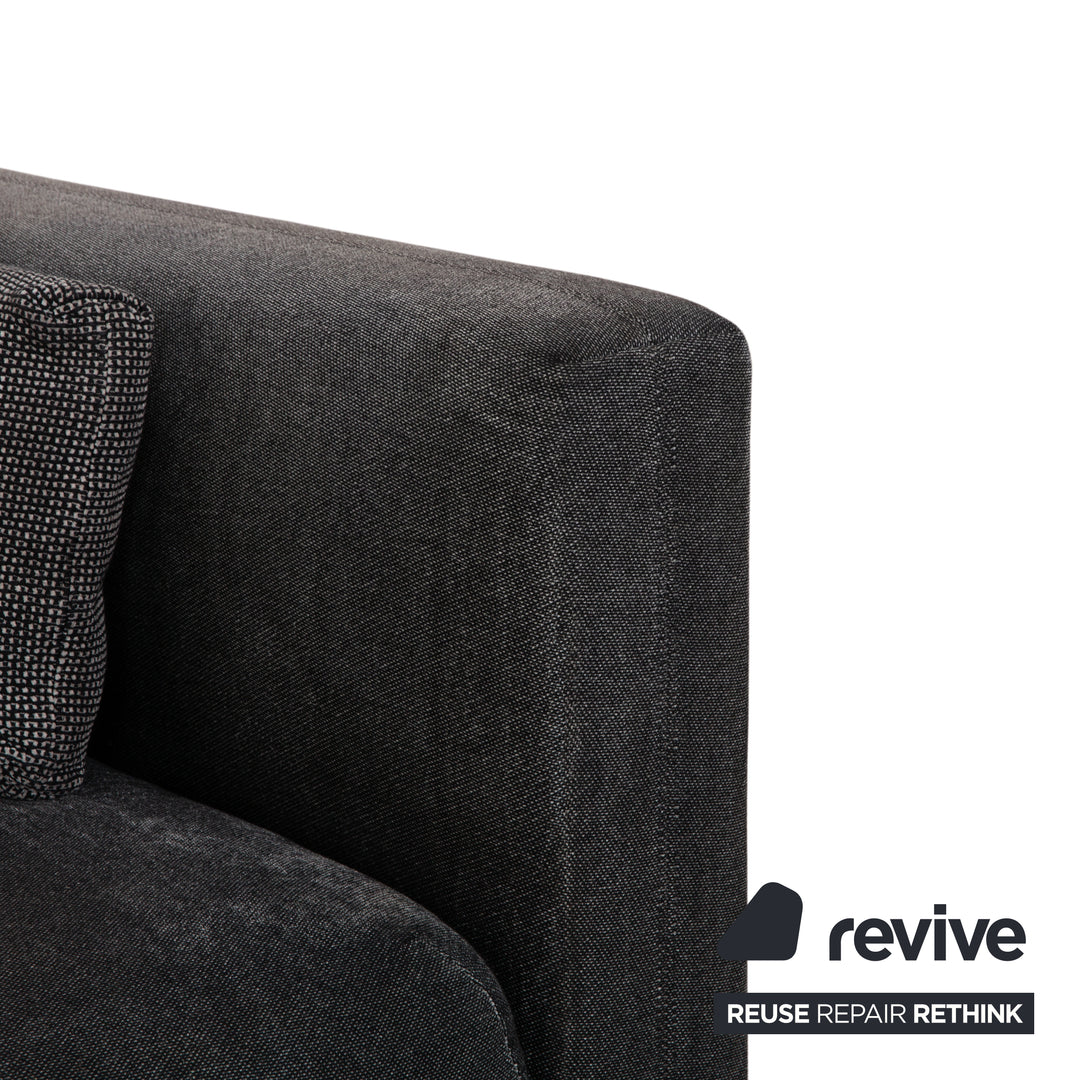 Rolf Benz Nuvola fabric four-seater grey anthracite sofa couch