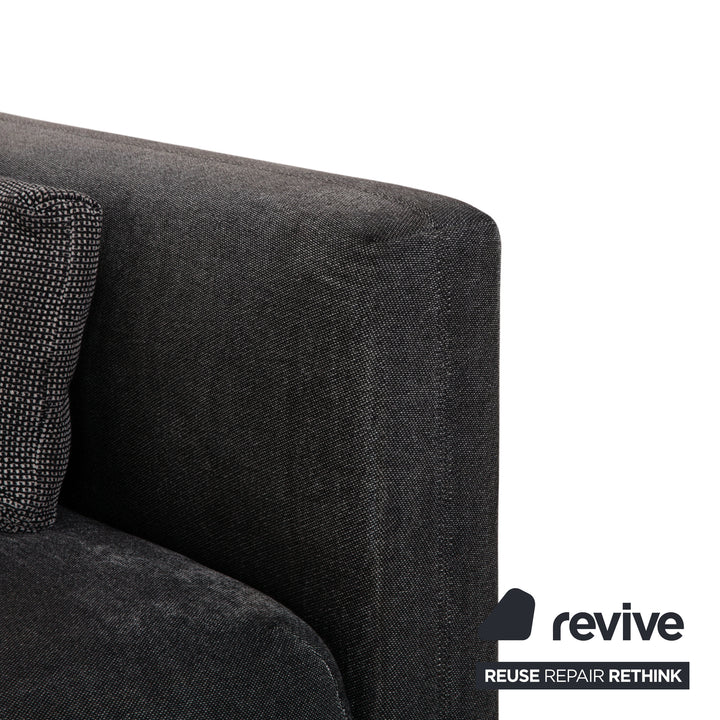 Rolf Benz Nuvola fabric four-seater grey anthracite sofa couch