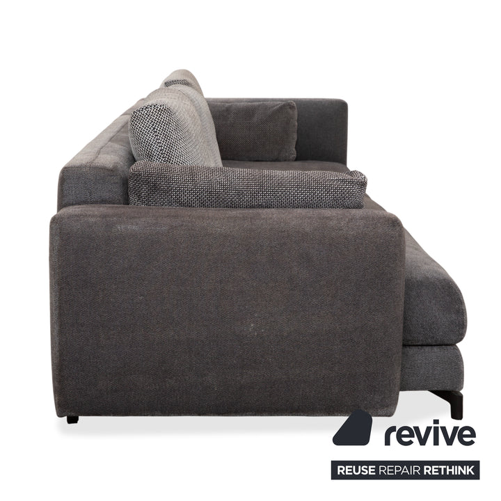Rolf Benz Nuvola fabric four-seater grey anthracite sofa couch
