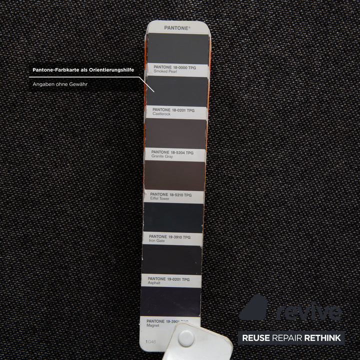 Rolf Benz Nuvola Stoff Viersitzer Grau Anthrazit Sofa Couch