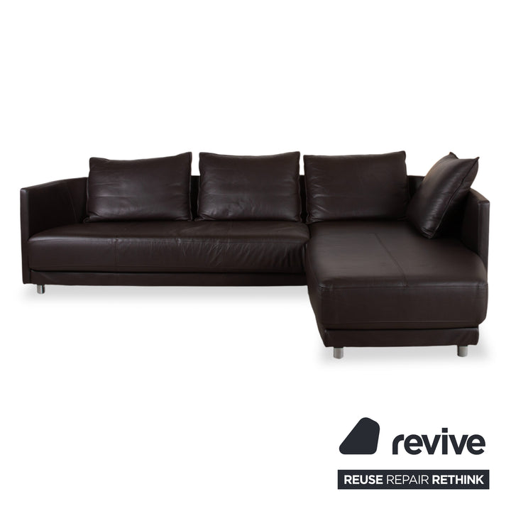 Rolf Benz Onda Leder Ecksofa Braun Couch Recamiere Rechts