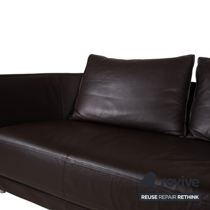 Rolf Benz Onda Leder Ecksofa Braun Couch Recamiere Rechts