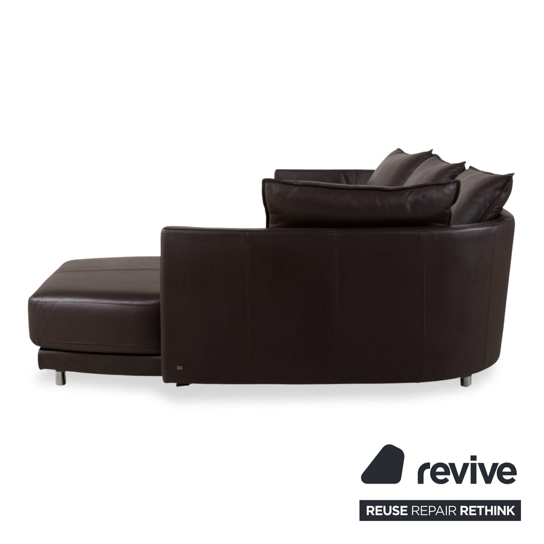 Rolf Benz Onda Leder Ecksofa Braun Couch Recamiere Rechts