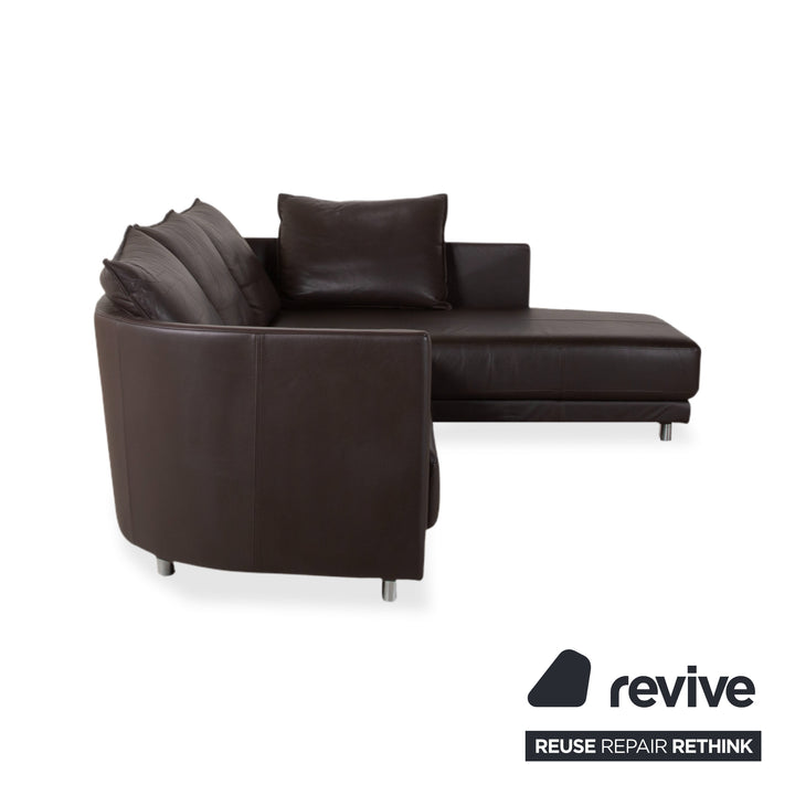 Rolf Benz Onda Leder Ecksofa Braun Couch Recamiere Rechts