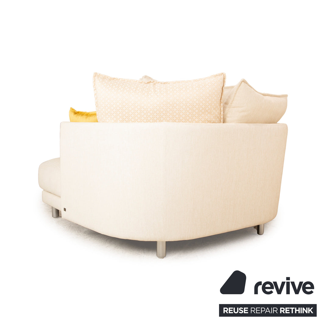 Rolf Benz Onda Fabric Corner Sofa Cream Recamiere Left Sofa Couch