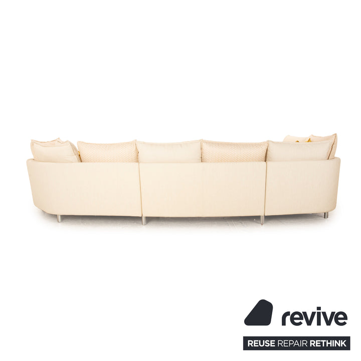Rolf Benz Onda Fabric Corner Sofa Cream Recamiere Left Sofa Couch
