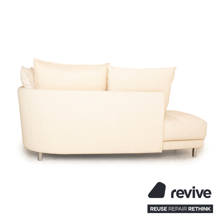 Rolf Benz Onda Fabric Corner Sofa Cream Recamiere Left Sofa Couch