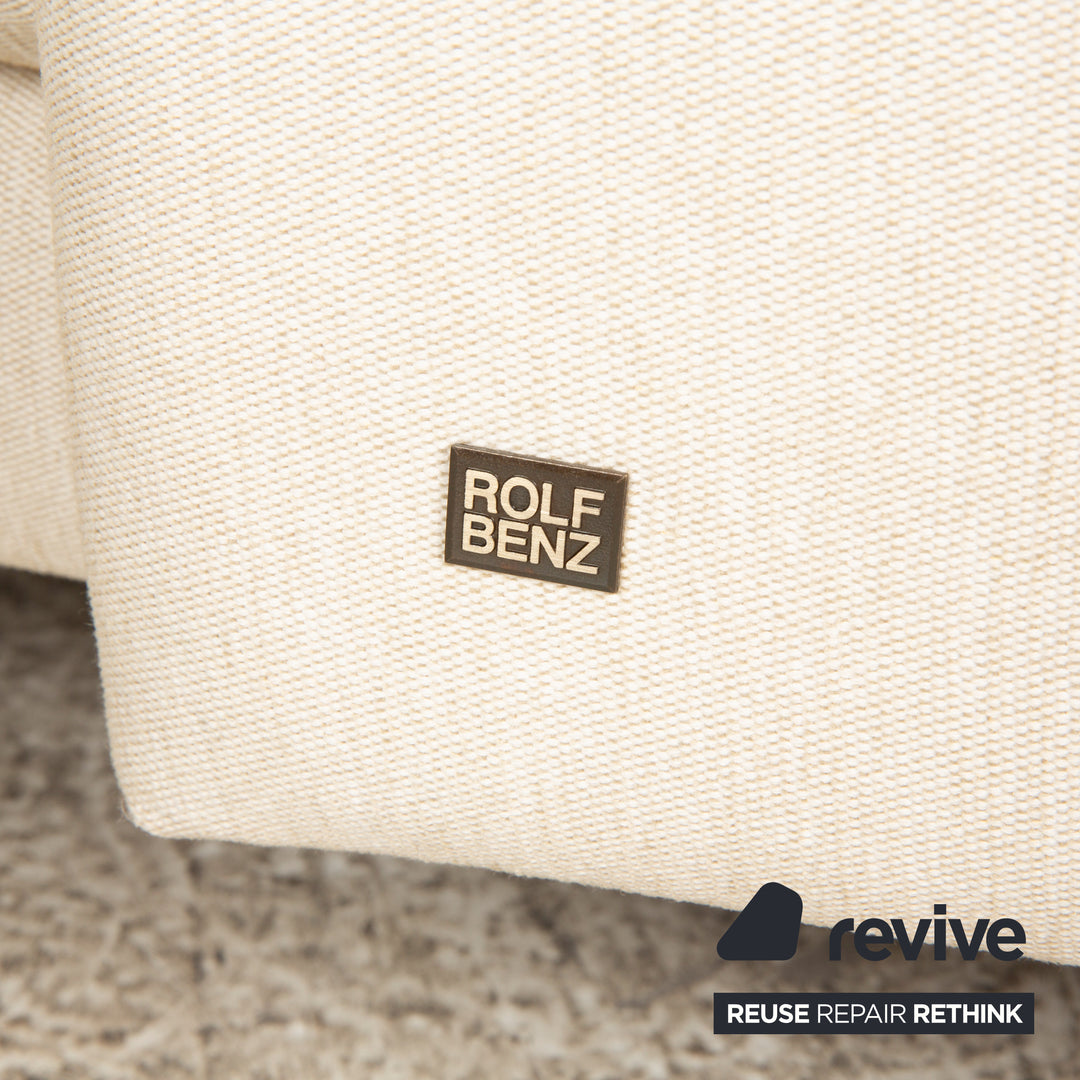 Rolf Benz Onda Fabric Corner Sofa Cream Recamiere Left Sofa Couch