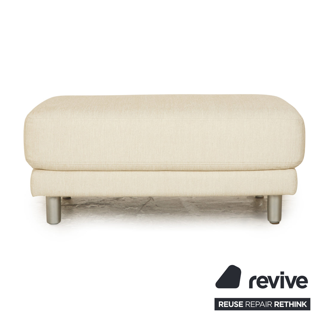 Rolf Benz Onda fabric stool cream