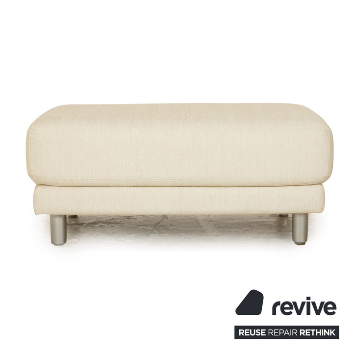 Rolf Benz Onda fabric stool cream