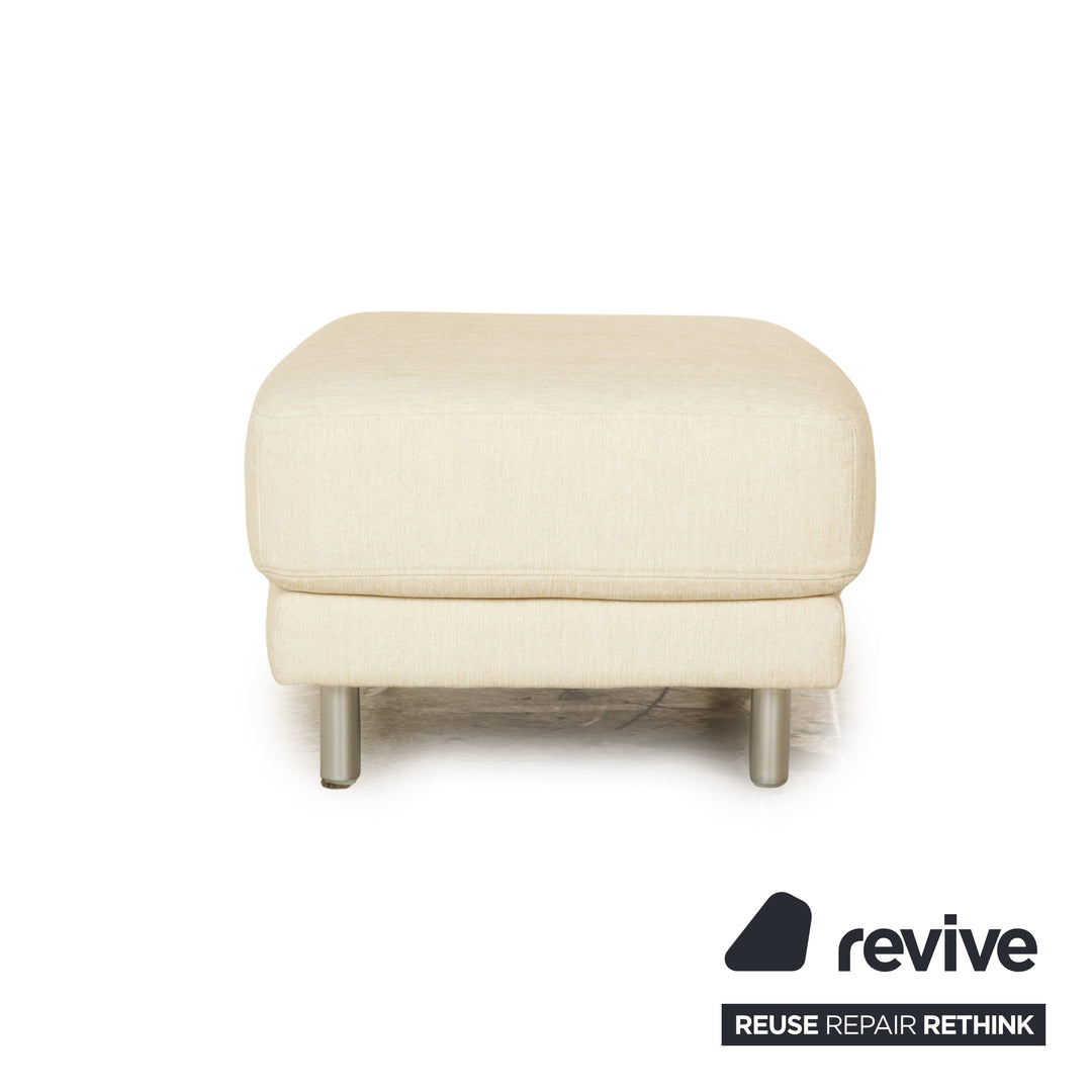 Rolf Benz Onda fabric stool cream