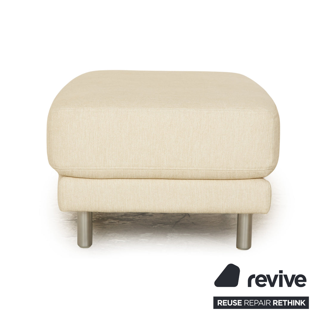 Rolf Benz Onda fabric stool cream