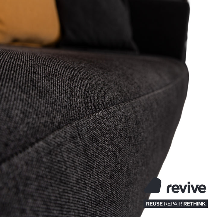 Rolf Benz Onda Stoff Zweisitzer Dunkelgrau Anthrazit Sofa Couch