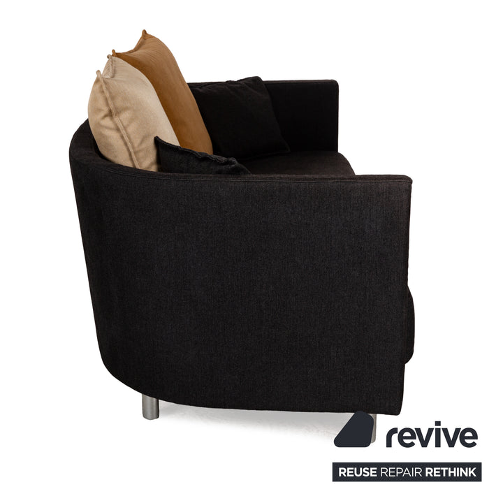 Rolf Benz Onda Stoff Zweisitzer Dunkelgrau Anthrazit Sofa Couch