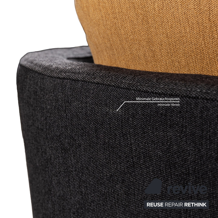 Rolf Benz Onda Stoff Zweisitzer Dunkelgrau Anthrazit Sofa Couch