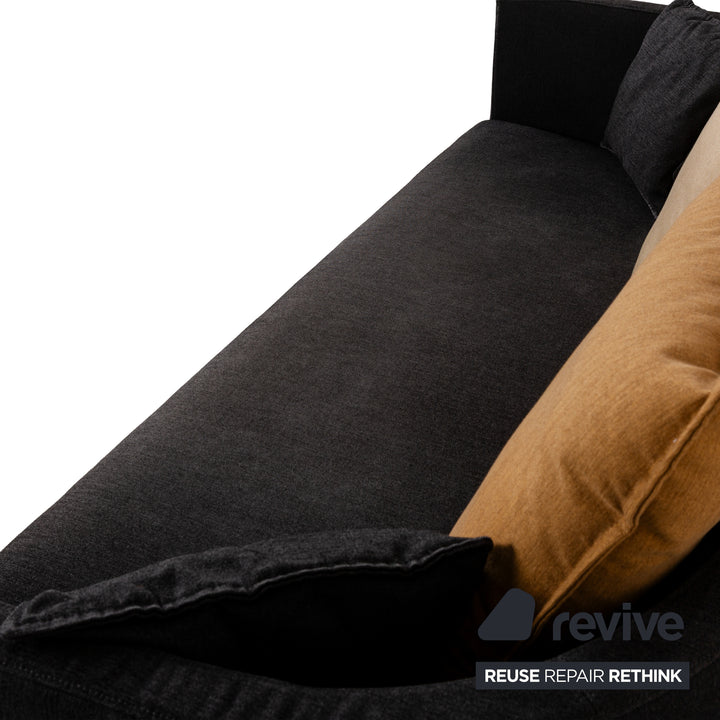Rolf Benz Onda Stoff Zweisitzer Dunkelgrau Anthrazit Sofa Couch