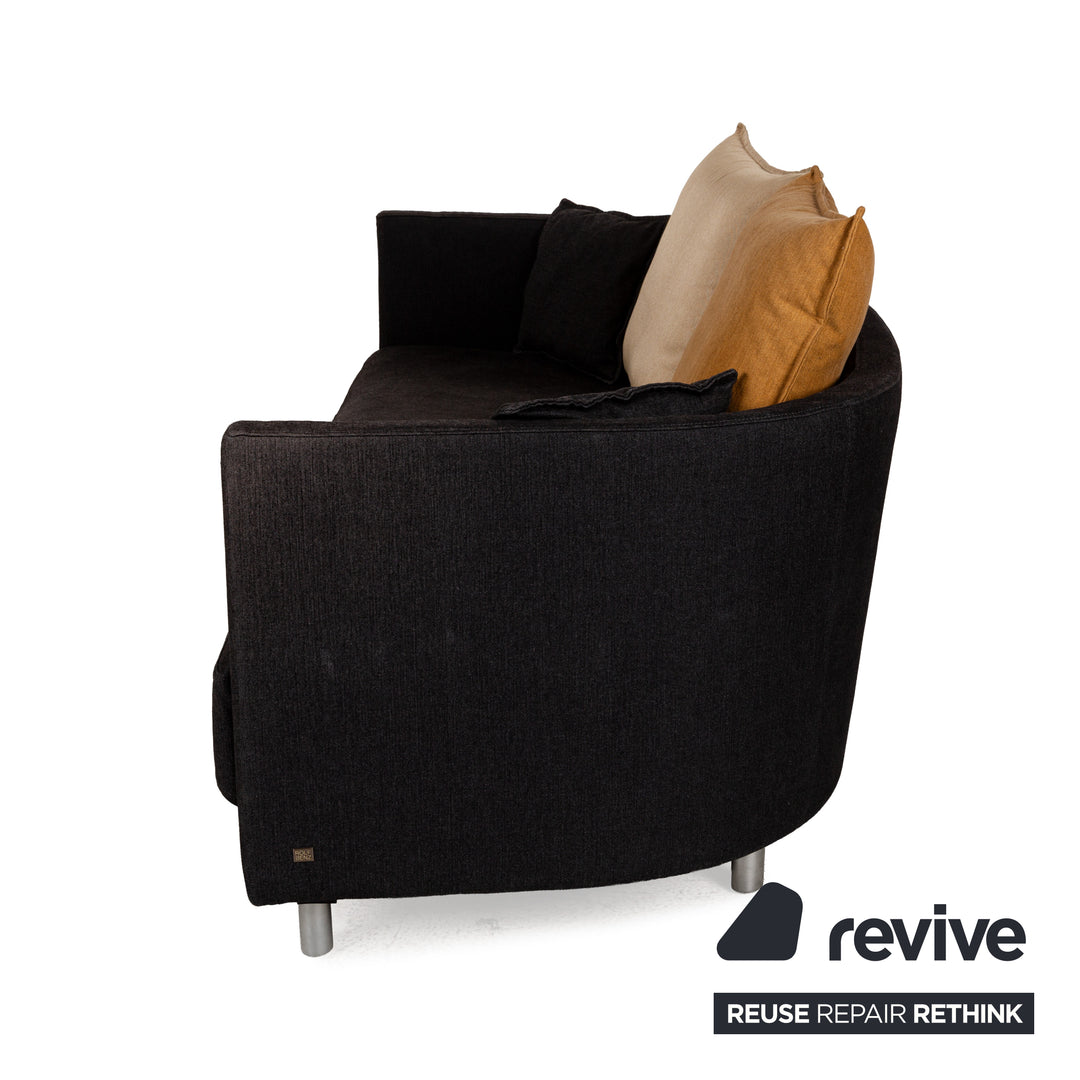 Rolf Benz Onda Stoff Zweisitzer Dunkelgrau Anthrazit Sofa Couch