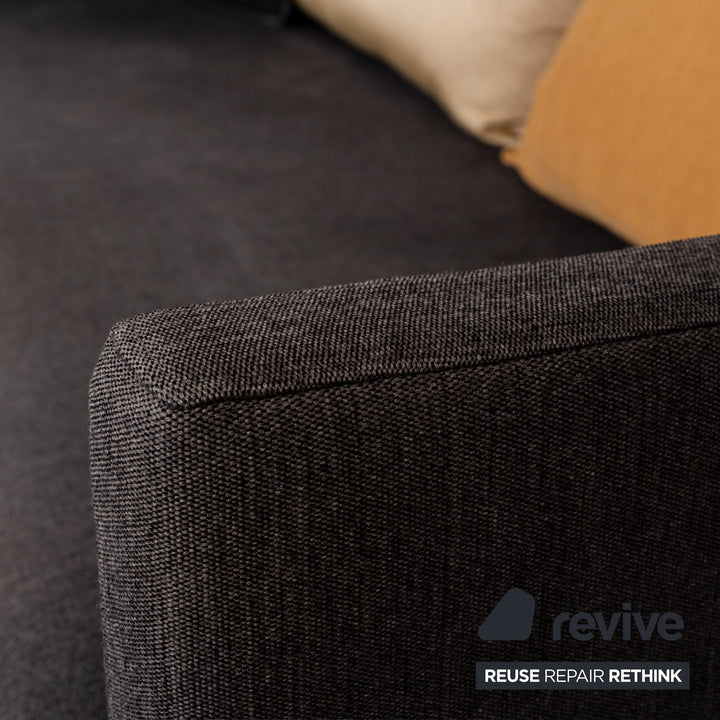 Rolf Benz Onda Stoff Zweisitzer Dunkelgrau Anthrazit Sofa Couch