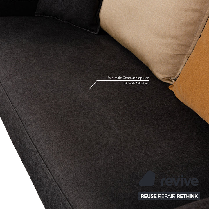 Rolf Benz Onda Stoff Zweisitzer Dunkelgrau Anthrazit Sofa Couch