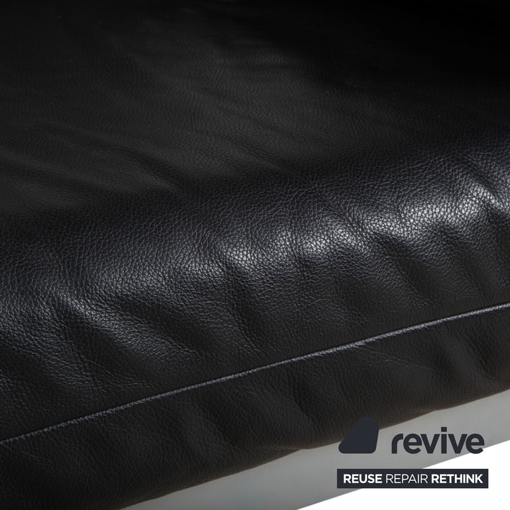 Rolf Benz Plura Ecksofa Leder Schwarz manuelle Funktion Sofa Couch