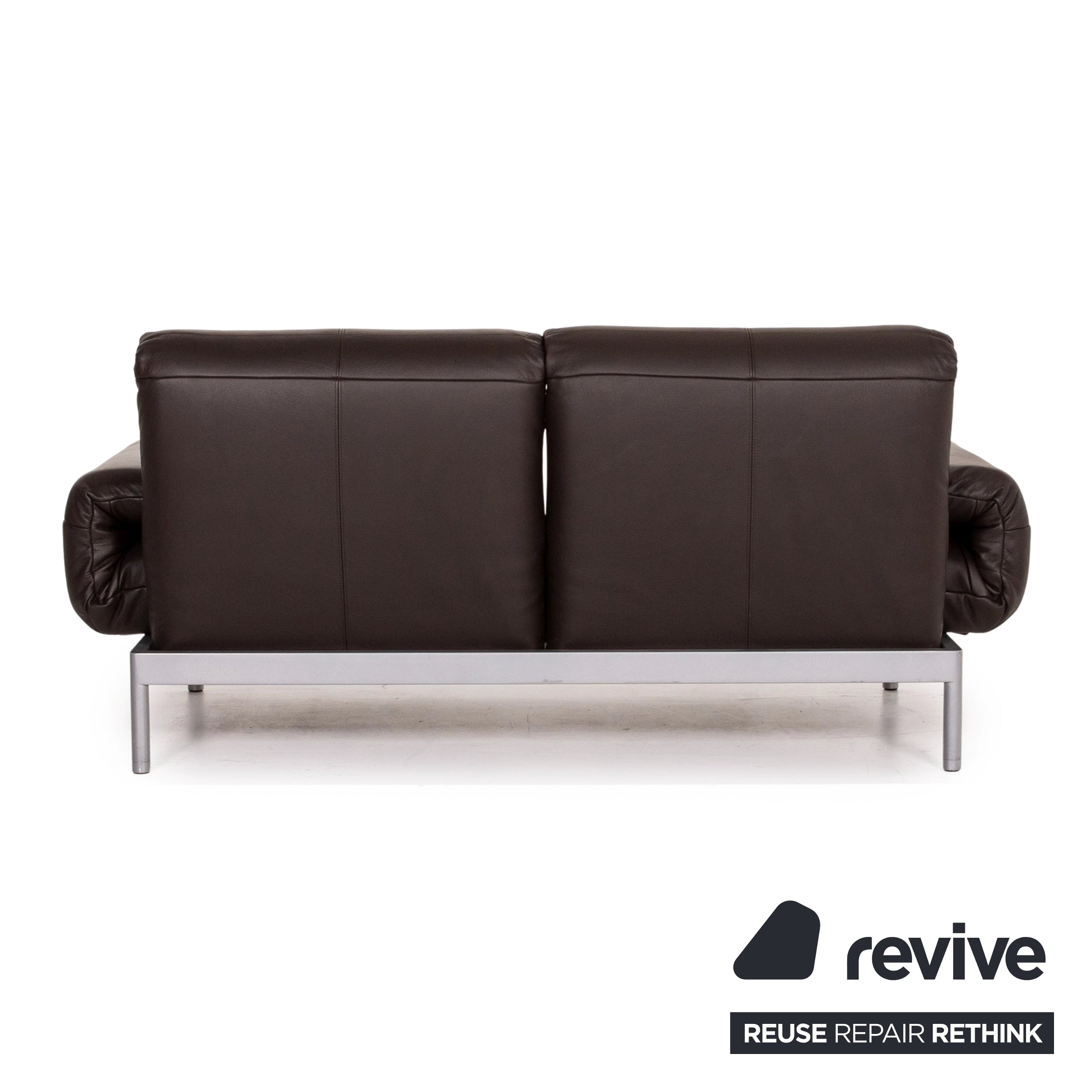 Rolf Benz Plura Leder Sofa Braun Dunkelbraun Zweisitzer Funktion Relaxfunktion Couch #14935