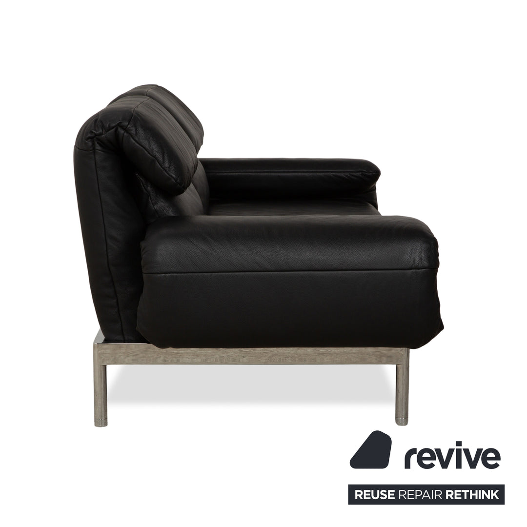 Rolf Benz Plura Leder Sofa Schwarz Zweisitzer Couch Funktion Relaxfunktion
