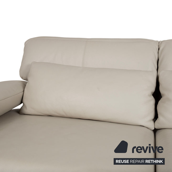 Rolf Benz Plura Leder Zweisitzer Beige manuelle Funktion Sofa Couch