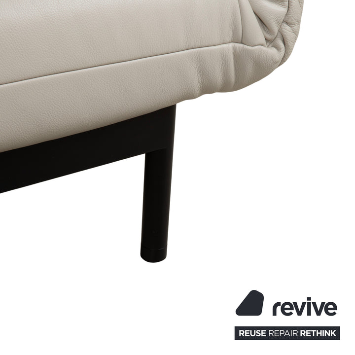 Rolf Benz Plura Leder Zweisitzer Beige manuelle Funktion Sofa Couch