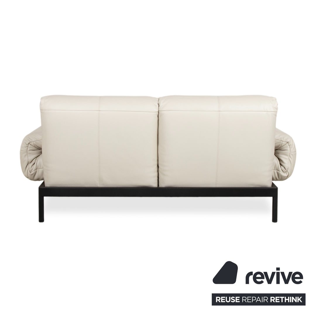 Rolf Benz Plura Leder Zweisitzer Beige manuelle Funktion Sofa Couch