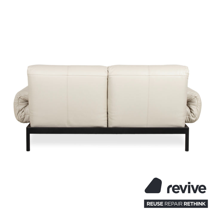 Rolf Benz Plura Leder Zweisitzer Beige manuelle Funktion Sofa Couch