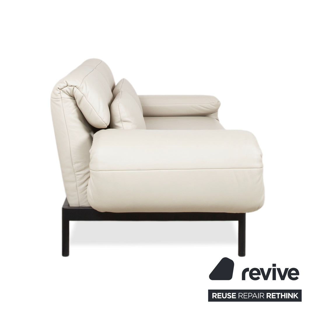 Rolf Benz Plura Leder Zweisitzer Beige manuelle Funktion Sofa Couch